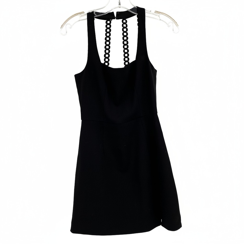 French Connection Black Midi Dress Chain Detail | Womens 0
